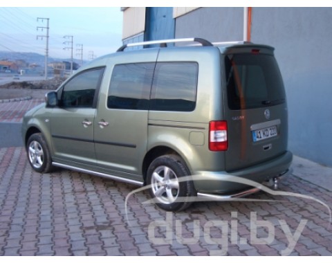 Рейлинги алюминиевые с пластиковыми окончаниями для Caddy (длинная база)